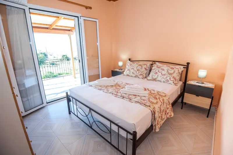 The double bedroom, with its own door onto the veranda