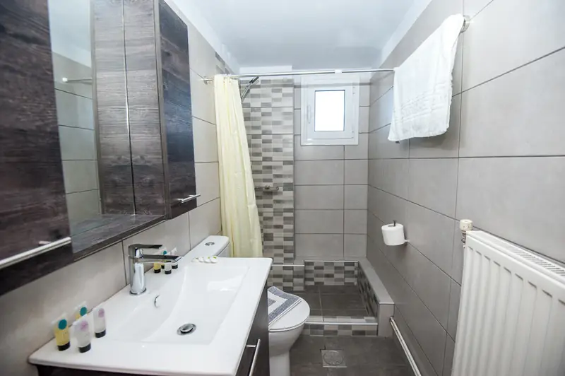 The indoor bathroom